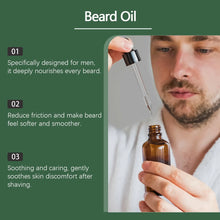 Load image into Gallery viewer, Men Beard Nourishing Oil Trim Care Reduce Loss Strengthen Soften Prevent Frizz Improve Nourish Promote Regrowth Beard Growth Oil
