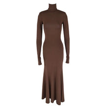 Load image into Gallery viewer, Backless Turtleneck Slim Maxi Dress
