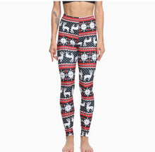 Load image into Gallery viewer, Christmas Leggings  Fashion Milu Deer Printing Festival Ultra Soft Brushed Pants Ankle Length Black Deals
