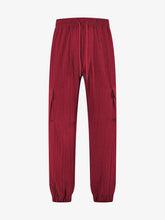 Load image into Gallery viewer, Men's Grid Cargo Joggers Drawstring Elastic Waist Multi Pocket Casual Ankle Length Trousers
