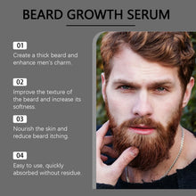 Load image into Gallery viewer, Beard Thickening Care Oil with Roller Ball 0.25mm Strengthen Hair Roots Nourishing Soften Beard Oil for Men Grooming Beard Care
