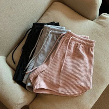 Load image into Gallery viewer, High Waist Drawstring Sweat Shorts
