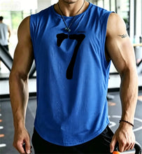 Load image into Gallery viewer, SPORTS 7 New Men Tank Tops Sleeveless Shirt Polyester Mesh Material Quick Dry Breathable Men Workout Fitness Basketball Top Tee
