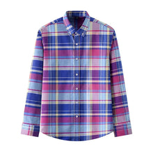 Load image into Gallery viewer, Striped Plaid Cotton Slim Shirt
