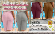 Load image into Gallery viewer, Trendy High Waist Chino Shorts
