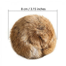 Load image into Gallery viewer, 1/2/3/6pcs Rabbit Fur Ball Interactive Cat Toy Pet Product Containing Catnip Toy Ball Chasing Plush Toy Ball Cat Accessories 8cm
