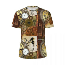 Load image into Gallery viewer, Gym T Shirt For Men Steampunk Design T-Shirts Fashion Wonderful Clockwork Vintage Summer Tees O Neck Streetwear Design Tops
