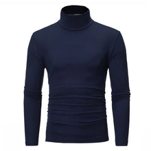 Load image into Gallery viewer, Spring Autumn Thin Men Pullovers Sweaters Turtleneck Knitted Sweater for Men Warm Clothing Male Sweaters Full Black White Tops
