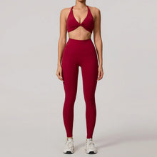Load image into Gallery viewer, Summer 2PCS Yoga Suit Sports Set Women Quick-Dry Gym Set Women Tracksuit Running Workout Long Sleeve Sports Shirt Yoga Clothing
