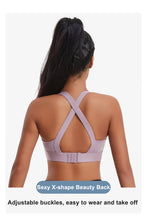 Load image into Gallery viewer, Women High Impact Sports Bra Criss Cross Back Padded Bra Workout Fitness Sports Yoga Bras Shockproof Sport Crop Top Vest
