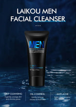 Load image into Gallery viewer, LAIKOU Men Face Cleanser 50g Deep Cleansing Oil Control Anti Acne Refreshing Moisturizing Facial Wash For Men Skin Care

