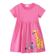 Load image into Gallery viewer, Dinosaur Embroidered Summer Girls Dress
