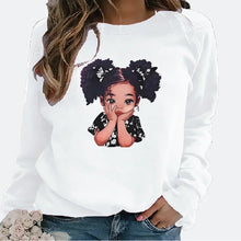Load image into Gallery viewer, Printed Fleece Pullover Women Hoodie
