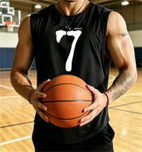 Load image into Gallery viewer, SPORTS 7 New Men Tank Tops Sleeveless Shirt Polyester Mesh Material Quick Dry Breathable Men Workout Fitness Basketball Top Tee
