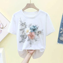 Load image into Gallery viewer, Summer Women T shirts Short Sleeve Basic Shirts Korean Style WOmen Tops Tees
