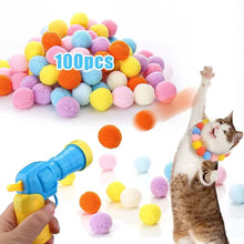 Load image into Gallery viewer, Cat Toys Interactive Launch Training Toy For Pet Kitten Creative Mini Shooting Gun Games Stretch Plush Ball Toys Pet Supplies
