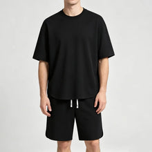 Load image into Gallery viewer, NEW Summer Men Suit Round Neck Short Sleeve T-shirt+shorts Two Piece Set Loose Outdoor sport Casual Suit men T-shirt Tracksuit

