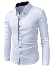 Load image into Gallery viewer, Patchwork Elastic Business Casual Shirt
