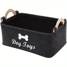 Load image into Gallery viewer, Felt pet toy box, dog toy box, storage basket box - perfect for organizing pets
