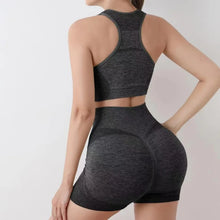 Load image into Gallery viewer, Women Seamless Yoga Set With Gym Shorts Sport Bras Brassiere Workout Tops And Fitness Leggings Clothing For Athletic Training
