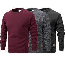 Load image into Gallery viewer, Men's Long Sleeve Sweaters Crew Neck Basic Pullover Shirts Autumn Warm Streetwear Outdoor Jogger Casual Loose Sweatshirt Hoody
