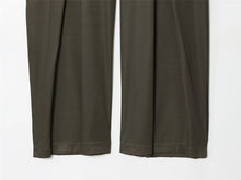 Load image into Gallery viewer, Military Green Pleated Wide Pants
