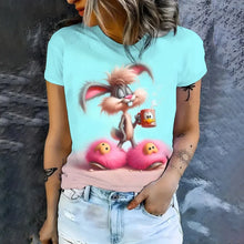 Load image into Gallery viewer, Playful Oversized Cartoon Casual Tee
