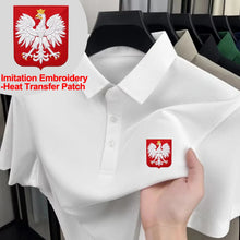 Load image into Gallery viewer, Poland Coat Of Arms Print Polo Shirt Mens Casual Breathable Lapel Tops Basic Short Sleeve T-Shirts Summer Commuting Male Clothes
