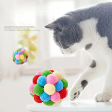 Load image into Gallery viewer, Colorful Woolen Bell Ball Toy
