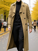 Load image into Gallery viewer, RVHSWDS Double Breasted Long Trench Coat
