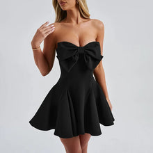 Load image into Gallery viewer, Strapless Bow A-Line Mini Dress
