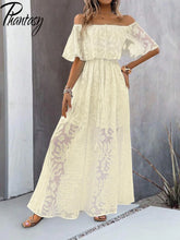 Load image into Gallery viewer, Boho Chic White Maxi Dress
