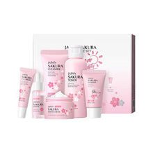 Load image into Gallery viewer, 6pcs Sakura Skin Care Set Hydrating Moisturing Smoothing Nourishing Brightening Firming Women Beauty Skincare Product
