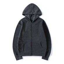 Load image into Gallery viewer, Men’s High Street Solid Zip-Up Hoodie
