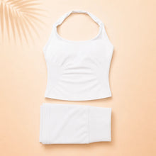 Load image into Gallery viewer, Women Seamless Yoga Set Halter Sports Bra Scrunch Butt Shorts 2 Piece Gym Workout Fitness Activewear High Waist Athletic Outfit
