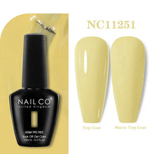 Load image into Gallery viewer, NAILCO 333 Colors Gel Nail Polish Semi Permanent Varnishes Nails Art Design Hybrid Soak Off Top Base Coat UV Gel Manicure 15ml
