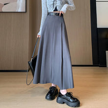Load image into Gallery viewer, Elegant Skirts for Women Korean Style Long Skirt Female Black Pleated Midi Skirt Women's Clothing Office Lady Skirts Outfits New
