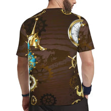 Load image into Gallery viewer, Gym T Shirt For Men Steampunk Design T-Shirts Fashion Wonderful Clockwork Vintage Summer Tees O Neck Streetwear Design Tops
