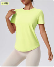 Load image into Gallery viewer, Yoga Classic T-shirt Women's Fitness Yoga Clothing Short Sleeve Round Neck Sports T-shirt
