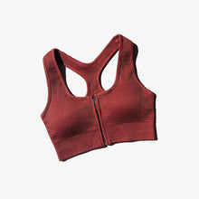Load image into Gallery viewer, Sports Bra Crop Top Zipper Fitness Women Sportswear Sport Top Bras For Fitness Gym Female Running Push Up Yoga Workout Bra
