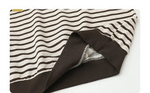Load image into Gallery viewer, Striped Dog Print Loose Tee
