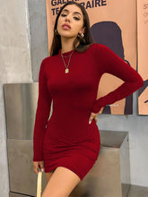 Load image into Gallery viewer, Slim Turtleneck Bodycon Mini Dress
