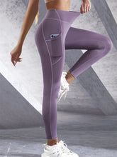 Load image into Gallery viewer, New High Waist Women's Leggings Stretch Yoga Pants Tights With Pockets Push Up Fitness Running Sportswear Solid Color Pants
