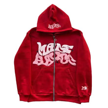 Load image into Gallery viewer, Hooded zipper hoodie with retro American-style letters, unisex, suitable for pairing with a millennial-style jacket
