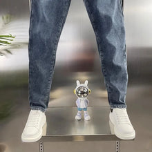 Load image into Gallery viewer, Thick Jeans Men's Slim Fit Spring Autumn Winter Casual Long Pants Cotton Stretch Denim mid Waist Zipper Closure Wear Resistant

