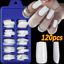 Load image into Gallery viewer, 120pcs/Box Bright Gloss Pink False Nails Medium Almond Simple Solid Color Press On Nails Soft Gel Full Cover Wearable False Nail
