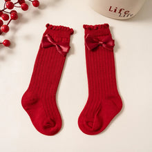Load image into Gallery viewer, Sparkly Bow Baby Knee Socks
