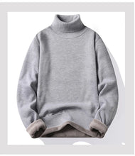 Load image into Gallery viewer, Men's Fleece Thicker Sweater Turtleneck Warm Pullover High Quality Male Slim Knitted Wool Sweaters For Winter Plus Size 4XL

