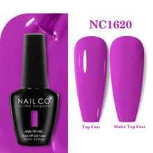 Load image into Gallery viewer, NAILCO 333 Colors Gel Nail Polish Semi Permanent Varnishes Nails Art Design Hybrid Soak Off Top Base Coat UV Gel Manicure 15ml

