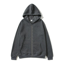 Load image into Gallery viewer, Men’s High Street Solid Zip-Up Hoodie
